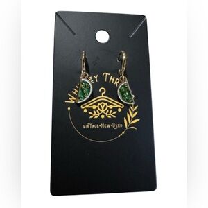 Z. Gold Toned Lime Wedge earrings